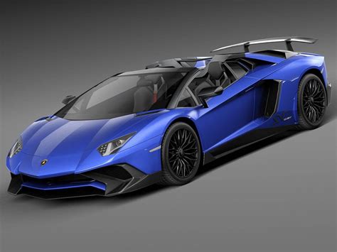 Lamborghini Aventador LP750-4 SV Roadster 2016 3D Model by SQUIR