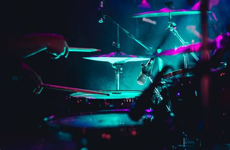 Download Dark Neon Drums Wallpaper | Wallpapers.com