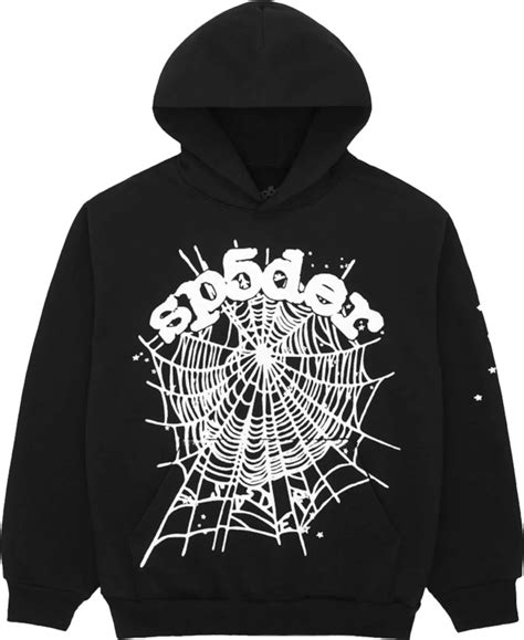 Spider Worldwide Black & White Spiderweb Logo Hoodie | INC STYLE