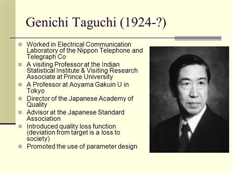 Logical Biz: Dr Genichi Taguchi Contribution To Quality