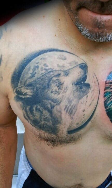 60 Wolf Chest Tattoo Designs For Men - Manly Ink Ideas