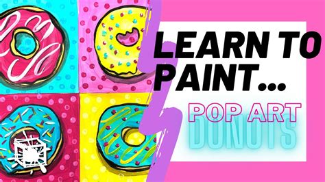 DONUT POP ART | ANDY WARHOL // how to paint step by step + fun facts - YouTube