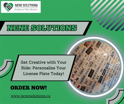 Personalized Plates Ontario — Nene Solutions - Nenesolutions - Medium