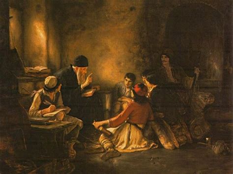 The Carols: Famous Greek Painting by Nikiforos Lytras