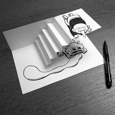 Folded paper drawings by HuskMitNavn