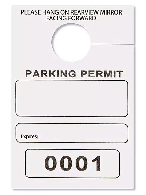 Parking Permits in Stock - ULINE