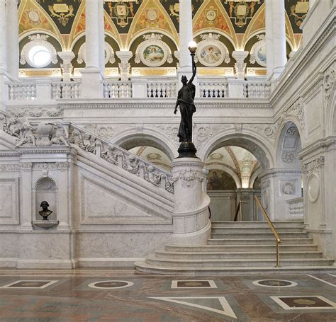 [Great Hall. View of grand staircase and bronze statue of … | Flickr