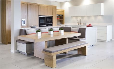 Sociable Kitchens Kitchen island with bench seating