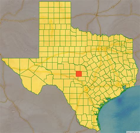 Map of Mason County, Texas - Thong Thai Real