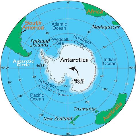 Antarctica Map / Map of Antarctica - Facts About Antarctica and the Antarctic Circle ...