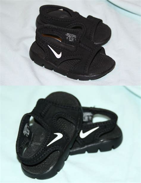 Baby Boy Shoes: Nike Baby Sunray Sandals Black White Water Shoes Infant ...