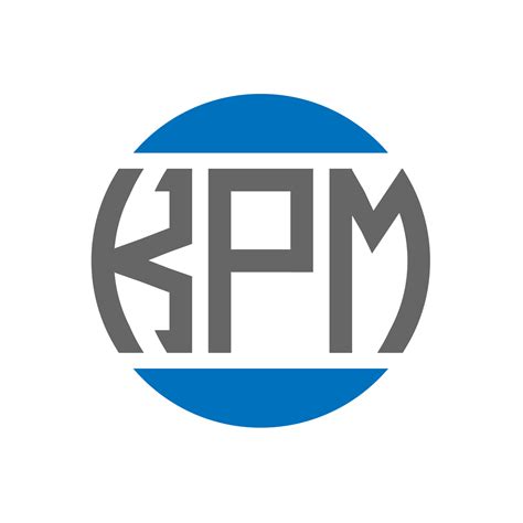 KPM letter logo design on white background. KPM creative initials circle logo concept. KPM ...