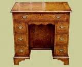 Oak Pedestal Desk | Jacobean Style Desk | Fruitwood Desk | Walnut Veneered Desk