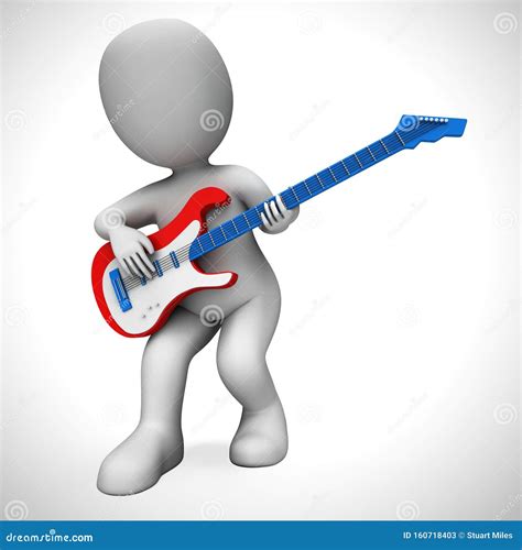 Electric Guitar Used by a Lead Guitarist in Rock and Roll or Instrumental Music - 3d ...