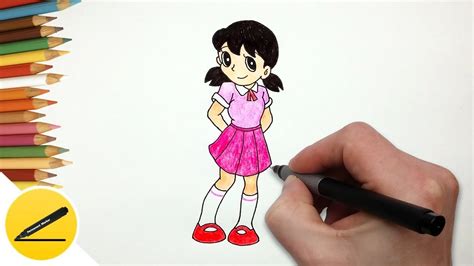 How To Draw Shizuka From Doraemon Step By Step Drawing Anime Characters | Images and Photos finder