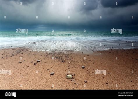 Atlantic ocean coast at storm Stock Photo - Alamy