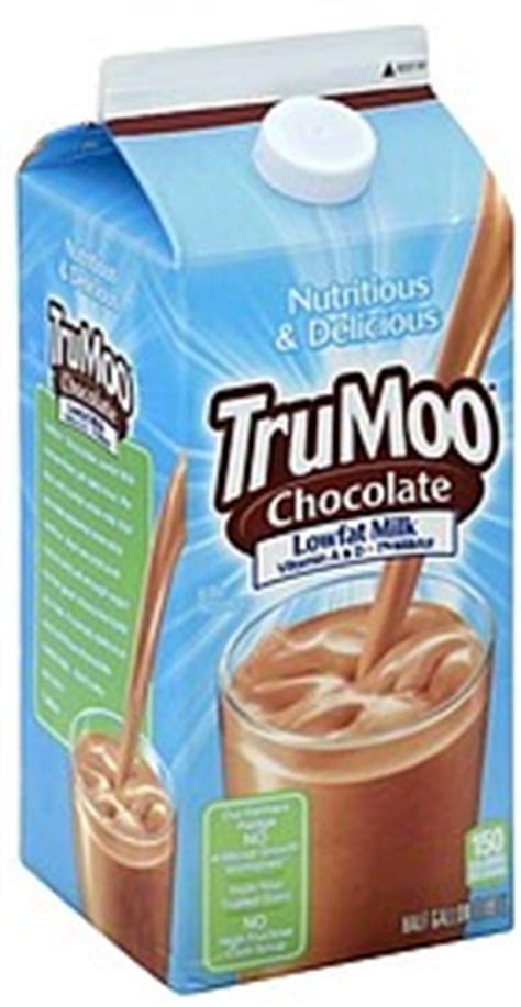 TruMoo Milk Lowfat, Chocolate, 1% Milkfat 0.5 gl Nutrition Information | ShopWell