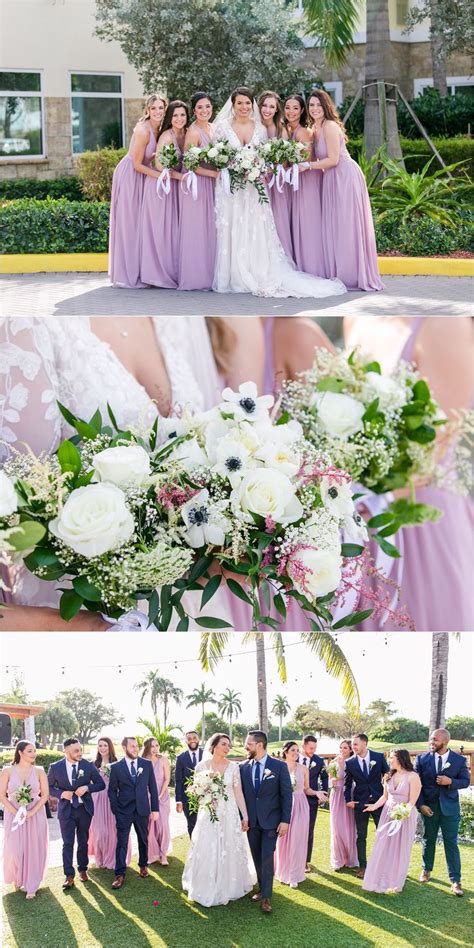 Lilac Bridesmaid Dresses and Navy Suits | Lilac bridesmaid, Lilac ...