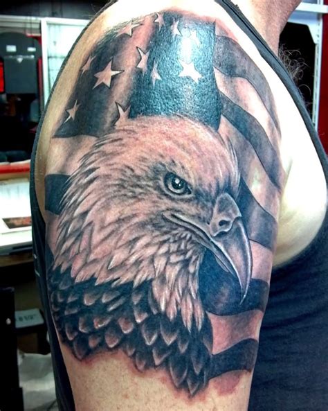 31+ Awesome Flag And Eagle Tattoos