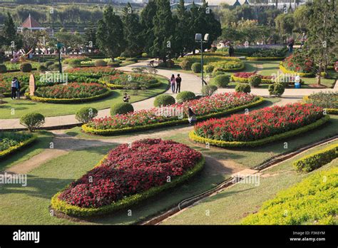 Vietnam, Dalat, Flower Park, garden Stock Photo - Alamy