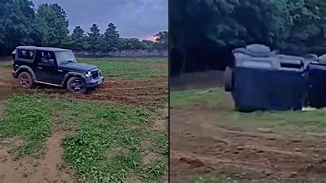 Mahindra Thar Goes Drifting, Easily Topples Over » Car Blog India