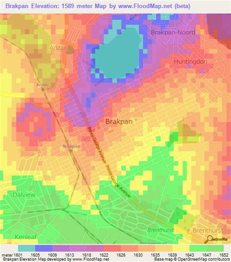 Elevation of Brakpan,South Africa Elevation Map, Topography, Contour