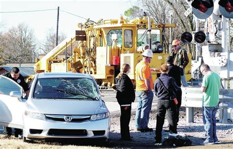 Accident at rail crossing causes extensive damage