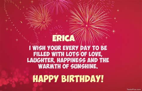 Cool congratulations for Happy Birthday of Erica.