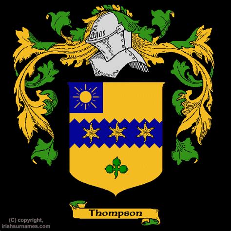 Thompson Coat of Arms, Family Crest - Free Image to View - Thompson ...