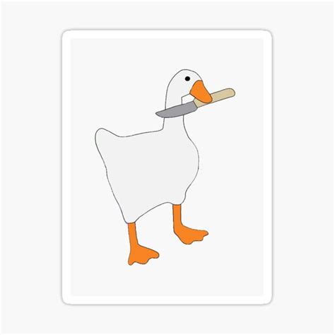 Goose With Knife Meme Stickers | Redbubble