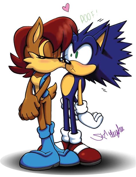 Sonally Kiss-Remake by Skaleigha | Sonic the hedgehog, Sally acorn, Sonic