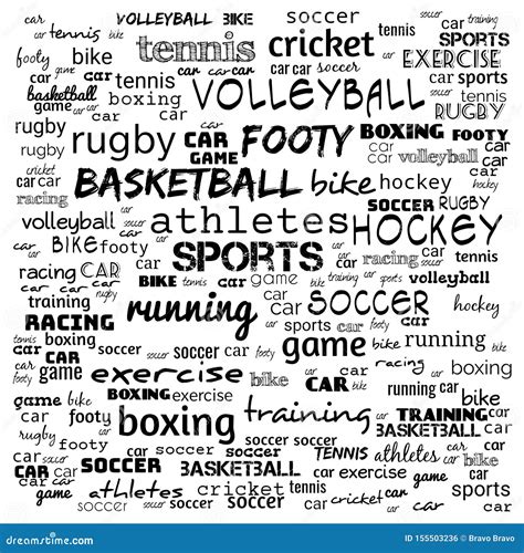 All Sports Word Cloud Collage - Illustration Stock Illustration - Illustration of ball, colors ...