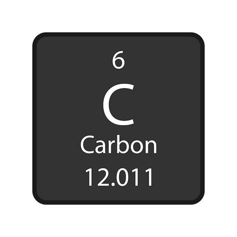 Premium Vector | Carbon symbol Chemical element of the periodic table Vector illustration