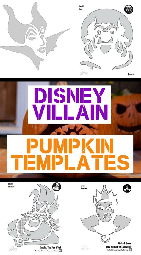 Free Disney Villain Pumpkin Carving Templates - Disney Villains Pumpkin S… | Disney pumpkin ...