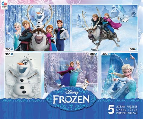 Ceaco Disney Frozen - 5 in 1 Collection of Jigsaw Puzzles | Disney ...