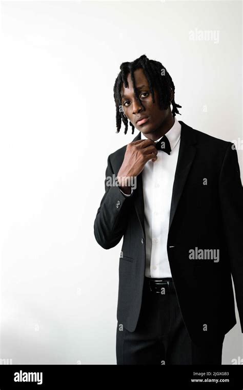 Portrait of the black man with dreadlocks wearing a suit Stock Photo ...