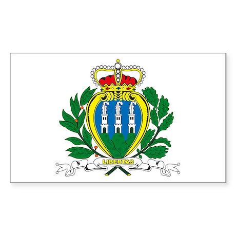 San Marino Coat of Arms Rectangle Decal by flagsandcoats