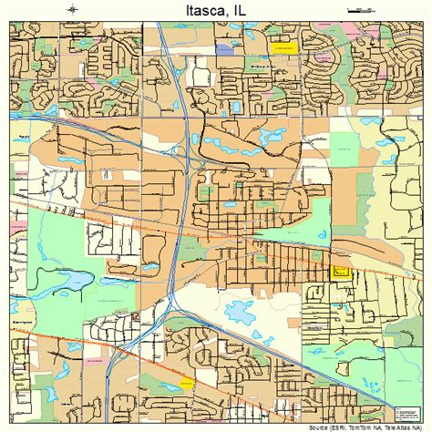 Itasca Illinois Street Map 1737907