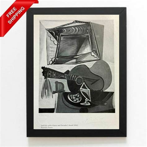 Pablo Picasso - Still Life with a Guitar, Original Hand Signed Print with COA | #3927405223