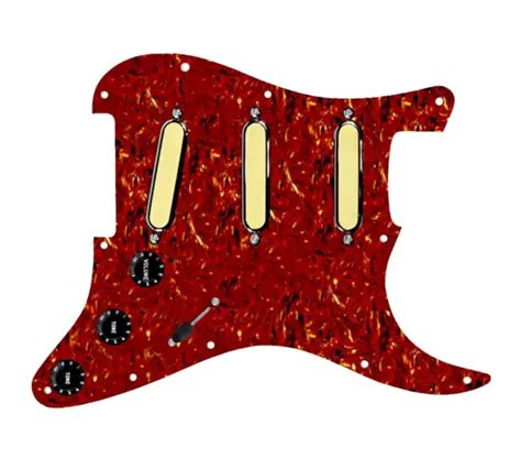 CUSTOM GOLD FOILS 7 way Loaded Pickguard Tortoise/Black for Strat ...