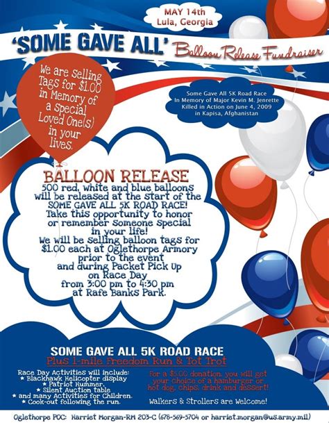 'Some Gave All' Balloon release Fundraiser