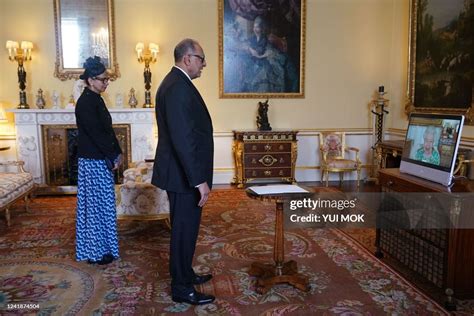 Britain's Queen Elizabeth II in residence at Windsor Castle, appears ...