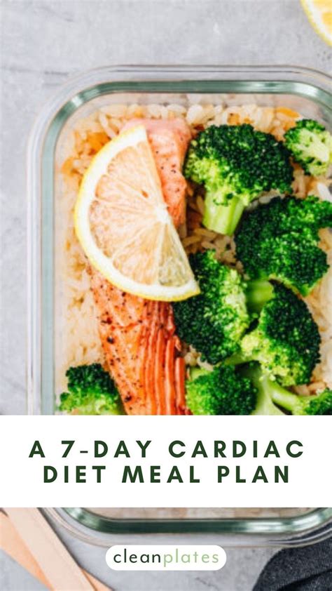 A 7-Day Cardiac Diet Meal Plan for a Healthier Heart | Heart healthy ...