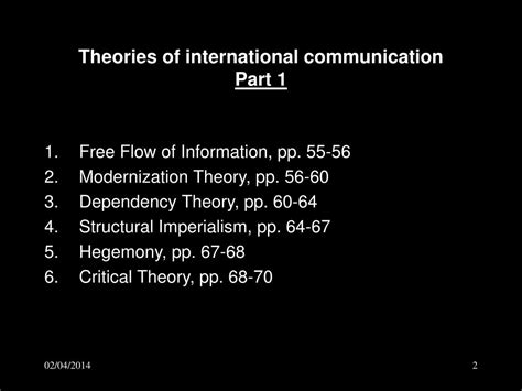 PPT - Theories of international communication PowerPoint Presentation ...