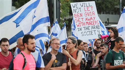 Israelis protest judicial reforms and violence against Arab communities