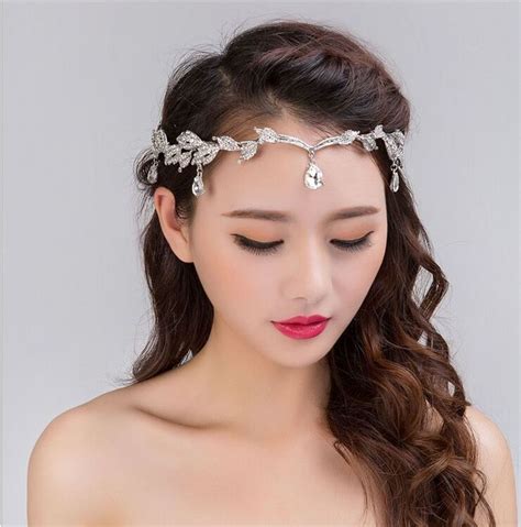 2016 Luxury Bridal Tiara Hair Crown Forehead Crystal Wedding Accessories For Hair Bohemain ...