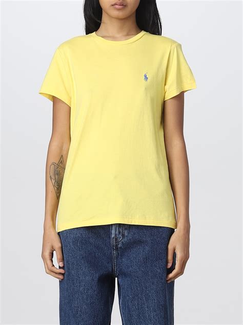POLO RALPH LAUREN: t-shirt for woman - Yellow | Polo Ralph Lauren t-shirt 211898698 online on ...