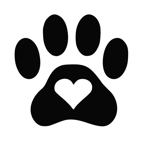 Dog Paw Print Silhouette at GetDrawings | Free download