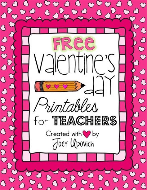 Free Printable Teacher Valentne Cards Form Pdf - Printable Forms Free Online