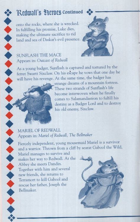 Redwall Friend and Foe: The Guide to Redwall's Heroes and Villains ...